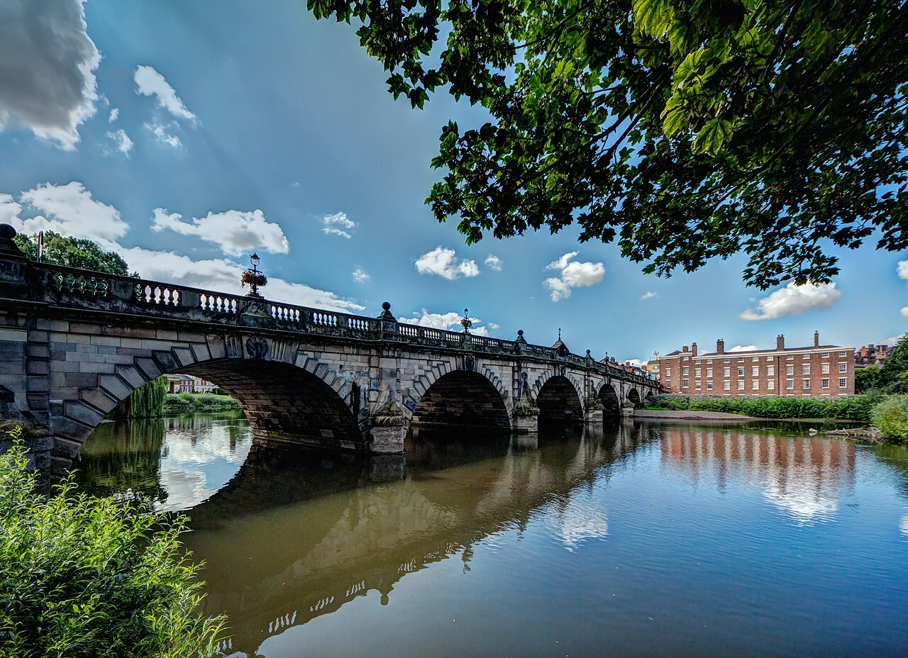 English Bridge and the River Severn in Shrewsbury